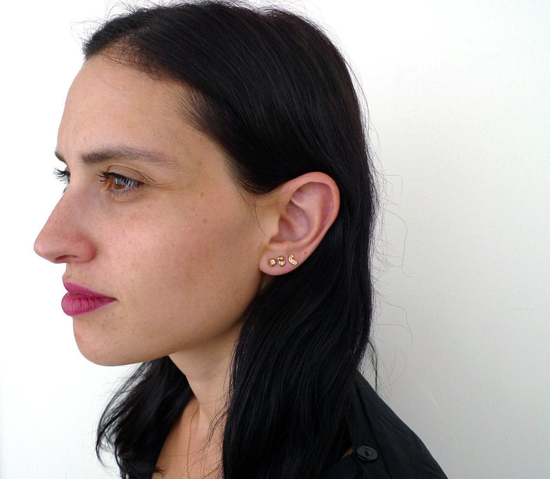 Gold Nugget Studs