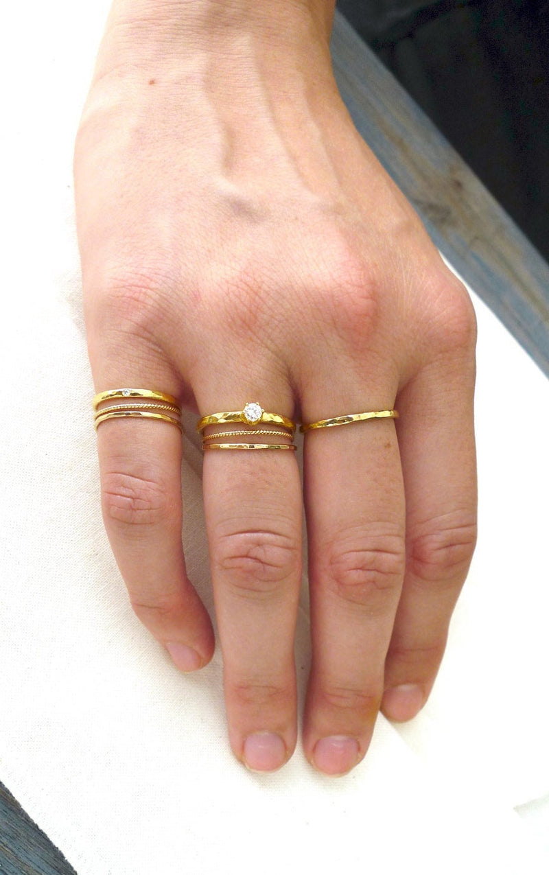 Tiny Diamond Ring 4.5 US