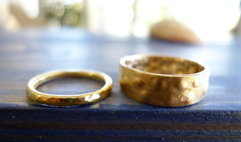 Hammered Wedding Rings